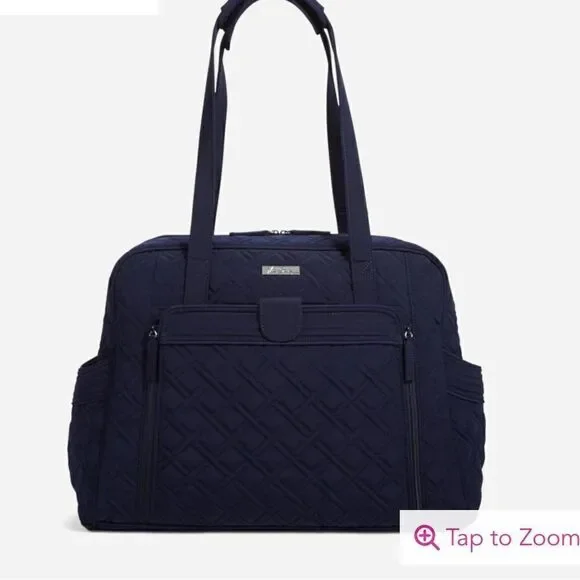 Vera Bradley Large Stroll Around Diaper Bag in Microfiber Classic Navy NWT - Picture 1 of 7